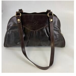 PATRICIA NASH BROWN SOFT LEATHER LARGE WOMENS SHOULDER BAG